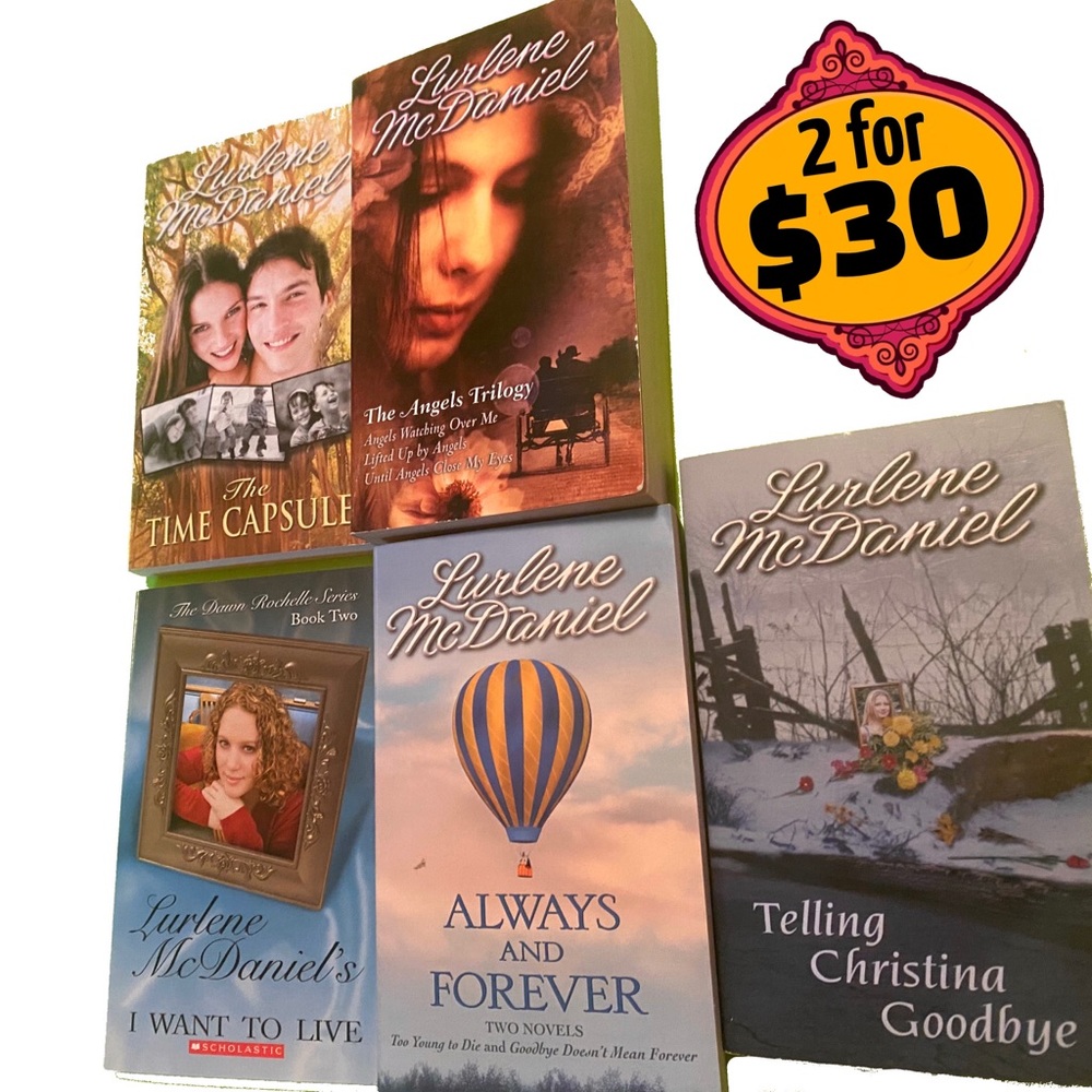 🎉2/30 Set of 5 Romance Grief Books 8 YA Novels Lurlene McDaniel Angels Trilogy